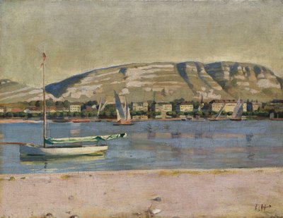 Genève havn og Saleve, 1878 av Ferdinand Hodler