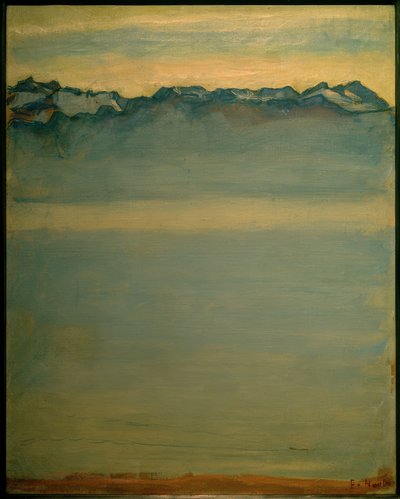Genfersjøen med Savoyalpene av Ferdinand Hodler