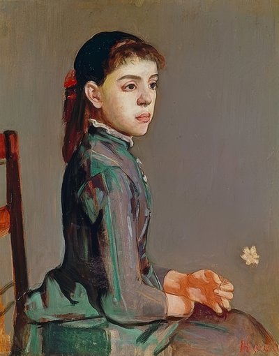 Ung jente - Louise Duchosal. 1885 av Ferdinand Hodler