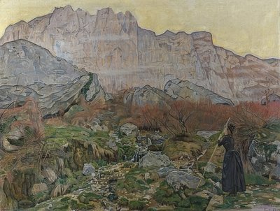 La Vision (fjellandskap). 1889 av Ferdinand Hodler