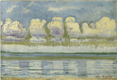 Genfersjøen med den sveitsiske Jura, 1909 av Ferdinand Hodler