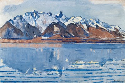 Thunsjøen med Stockhorn Range, ca. 1913. av Ferdinand Hodler