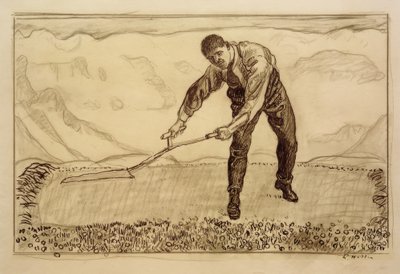 Slåmaskin i åkeren av Ferdinand Hodler