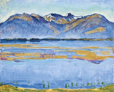 Montana-landskap med Becs de Bosson og Vallon de Réchy, 1915 av Ferdinand Hodler