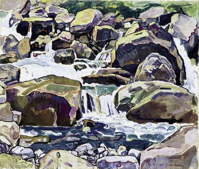 Fjellbekk nær Champéry av Ferdinand Hodler