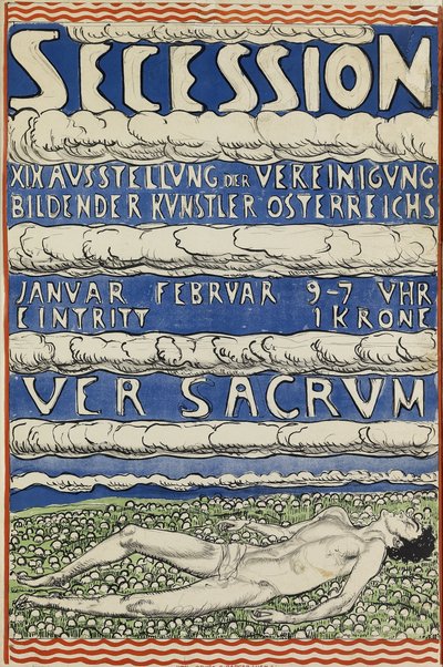 Plakat for løsrivelsesutstillingen i Wien av Ferdinand Hodler