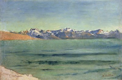 Soloppgang over Mont Blanc, ca. 1890 av Ferdinand Hodler