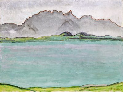 Stockhorn-fjellene og Thun-sjøen, 1911 av Ferdinand Hodler