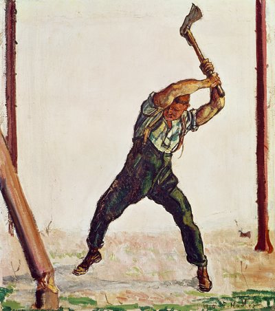 The Woodman, 1910 av Ferdinand Hodler
