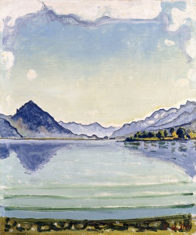 Thunsjøen nær Leissingen, 1909 av Ferdinand Hodler