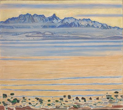 Thunsjøen med Stockhorn-kjeden. 1904 av Ferdinand Hodler