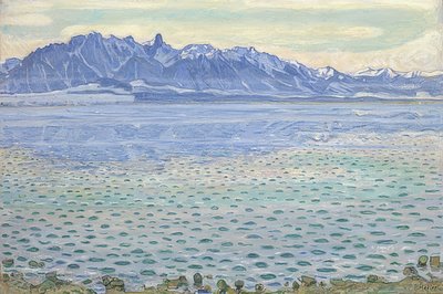 Thunsjøen med Stockhorn-kjeden. 1904 av Ferdinand Hodler