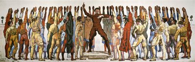 Enstemmighet (Eden). Andre versjon av Hodler, Ferdinand (1853-1918). Olje på lerret av Ferdinand Hodler
