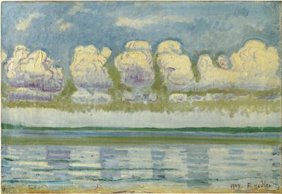 ""Utsikt over Genfersjøen og den sveitsiske juraen"" (Genfersjøen med den sveitsiske juraen) Maleri av Ferdinand Hodler (1853-1918) av Ferdinand Hodler