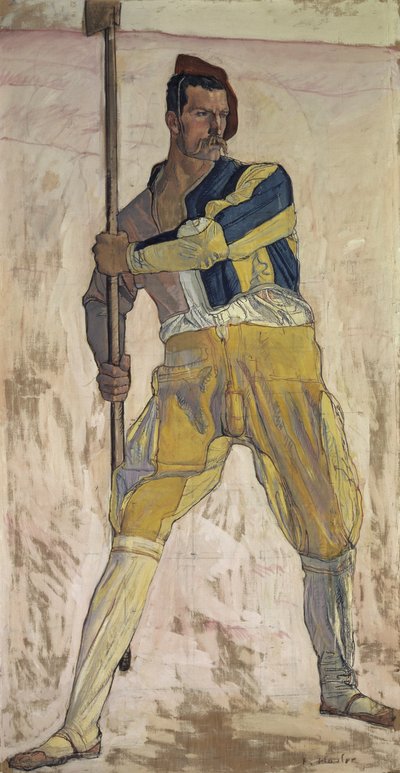 Kriger med hellebard, ca. 1898 av Ferdinand Hodler