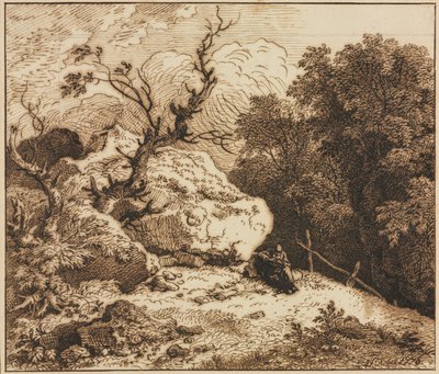 Eremitt i et skogslandskap, 1776. av Ferdinand Kobell
