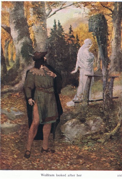 Wolfram passet på henne, illustrasjon fra puben The Stories of Wagner