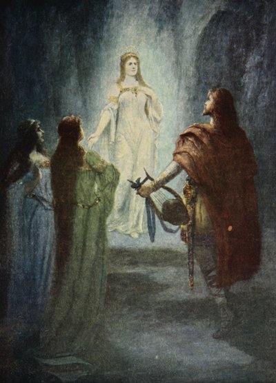 Han så en vakker kvinne, fra 'The Stories of Wagner's Operas' av J. Walker McSpadden (1874-1960), 1905 av Ferdinand Leeke