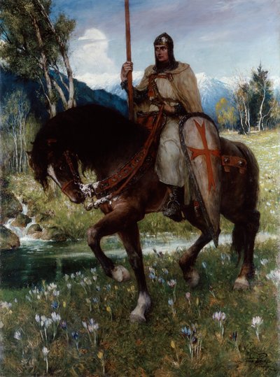 Parsifal i Quest of the Holy Grail, 1912. av Ferdinand Leeke