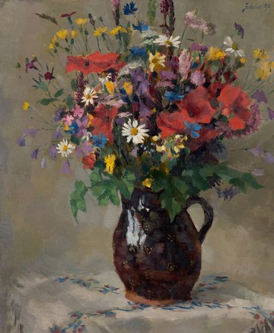 Engblomster i kanne av Ferdinand Matthias Zerlacher