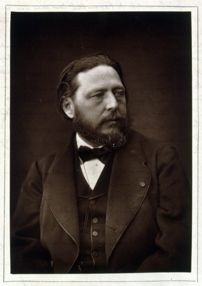 portrett av Jules Breton (1827-1906) (s/hvitt-bilde) av Ferdinand Mulnier