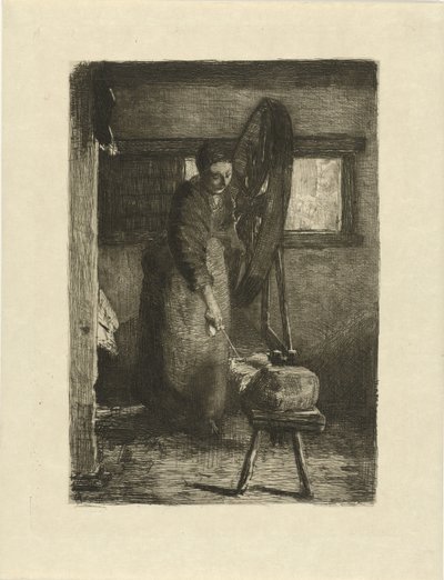 Spinster på jobb På jobb (tittel på objekt) av Ferdinand Oldewelt