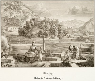 Mandag: Rosenecker Garden før Salzburg av Ferdinand Olivier