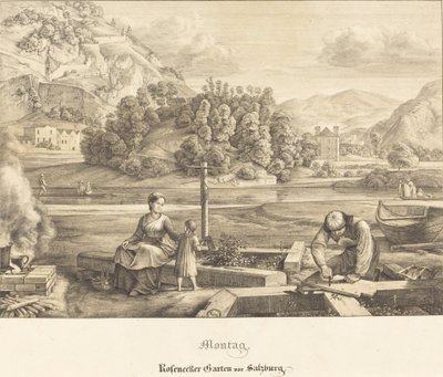 Mandag - Rosenecker Garden nær Salzburg (mandag - Rosenecker Garden nær Salzburg) av Ferdinand Olivier