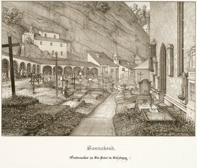 Lørdag: Peterskirken i Salzburg av Ferdinand Olivier