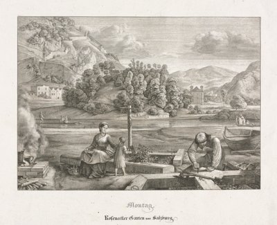 Seven Views i Salzburg og Berchtesgaden: Mandag: Rosenecker Garden Salzburg av Ferdinand Olivier