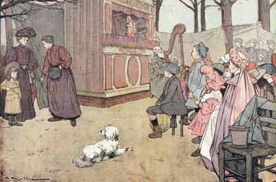 Galt teater, i Imagier of childhood, ca. 1900 (gravering) av Ferdinand Raffin