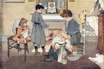 Lillebroren, i Imagier de l'enfance, ca. 1900 (gravering) av Ferdinand Raffin