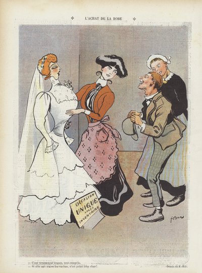 Illustrasjon for Le Rire (farge litho) av Ferdinand Sigismund Bac