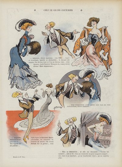Illustrasjon for Le Rire (farge litho) av Ferdinand Sigismund Bac