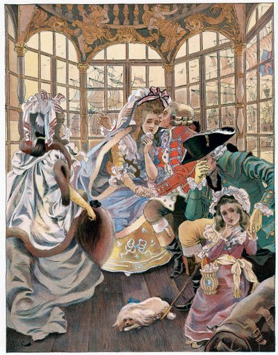 Utvandringen under revolusjonen, 1700-tallet, c1880-1950. av Ferdinand Sigismund Bac