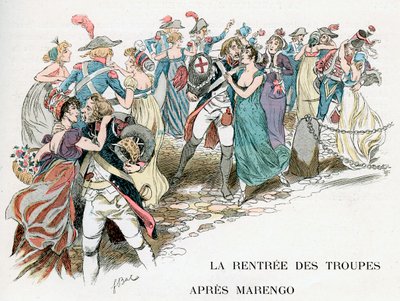 Tilbakekomsten av franske tropper fra Marengo, 1800, c1870-1950 av Ferdinand Sigismund Bac