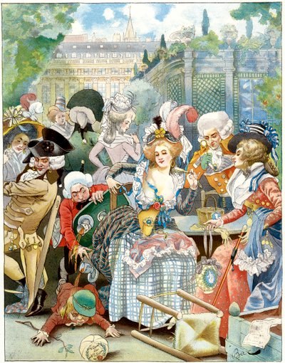 Det kongelige palasset, under konvensjonen, 1700-tallet, c1870-1950. av Ferdinand Sigismund Bac