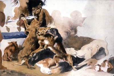 ulver av Ferdinand Victor Eugene (after) Delacroix