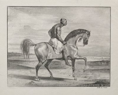 Afrikaner til hest, 1823. av Ferdinand Victor Eugene Delacroix