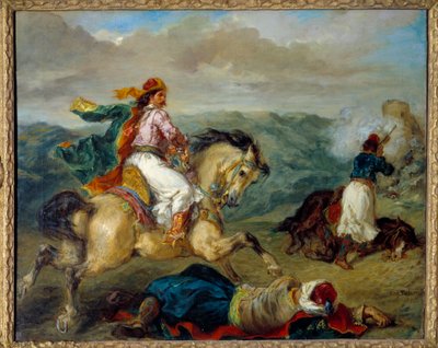 En episode av krigen i Hellas. Maleri av Eugene Delacroix (1798-1863) av Ferdinand Victor Eugene Delacroix