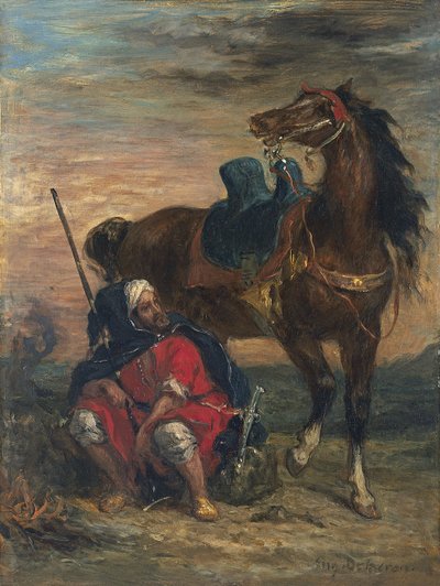 Arabisk rytter av Ferdinand Victor Eugene Delacroix