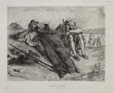 Arabere fra Oran. av Ferdinand Victor Eugene Delacroix