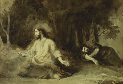 Kristus ved Oljeberget, 1826 av Ferdinand Victor Eugene Delacroix