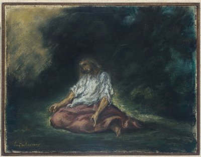 Kristus i Getsemane hage av Ferdinand Victor Eugene Delacroix