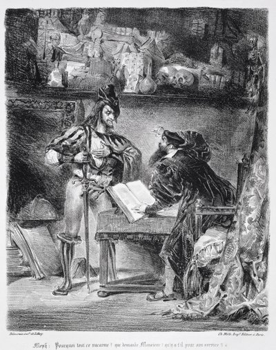 Første møte mellom Faust og Mephistopheles: `Why all this Noise