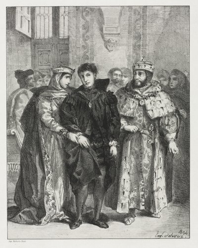 Hamlet, 1834. av Ferdinand Victor Eugene Delacroix