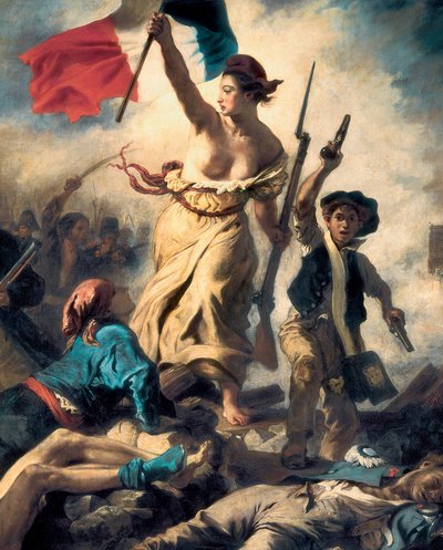 Liberty Leading the People, 28. juli 1830, ca. 1830-31 (detalj) (olje på lerret) av Ferdinand Victor Eugene Delacroix