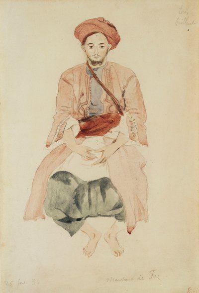 Kjøpmann av Fez, ca. 1832 av Ferdinand Victor Eugene Delacroix