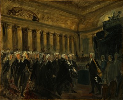 Mirabeau konfronterer Marquis of Dreux-Brézé Sketch, 1831 av Ferdinand Victor Eugene Delacroix