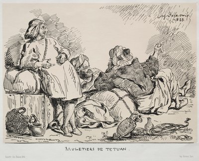 Muleteers of Tétuan, 1833. av Ferdinand Victor Eugene Delacroix